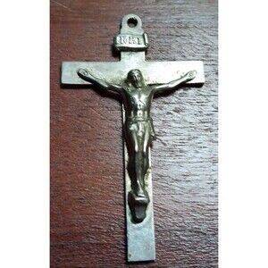 Silver Crucifix Pendant From The Shrine Of The Little Flower In Oakland Michigan